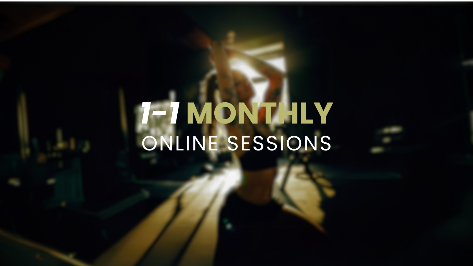 1-to-1 monthly online sessions
